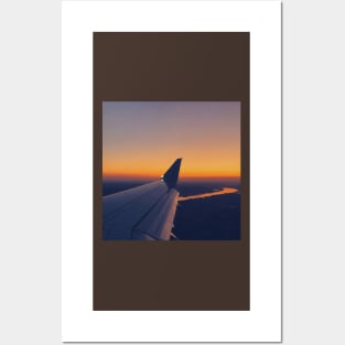 Airplane Sunset Posters and Art